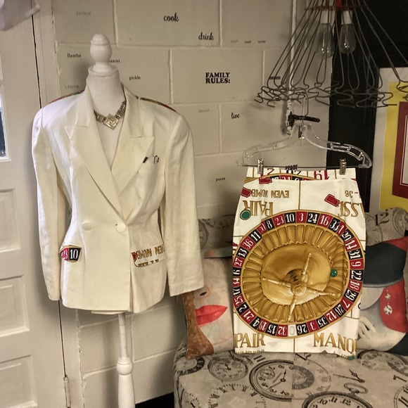 CLAUDE BERT.PARIS - SUIT. GAMBELING THEME. AMAZING OOAK